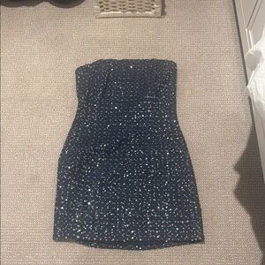 Lovers and Friends Navy Blue Sequin Dress